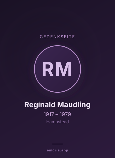 Gedenkportrait von Reginald Maudling