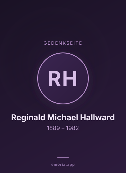 Gedenkportrait von Reginald Michael Hallward
