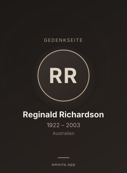 Gedenkportrait von Reginald Richardson