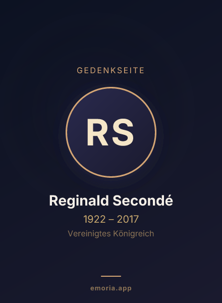 Gedenkportrait von Reginald Secondé