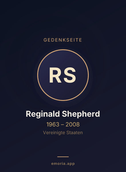 Gedenkportrait von Reginald Shepherd