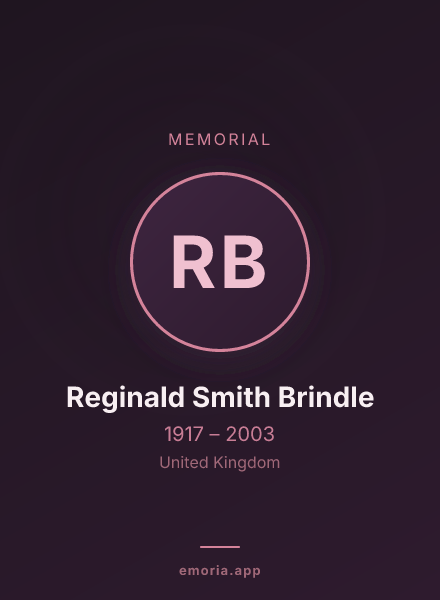 Memorial portrait of Reginald Smith Brindle