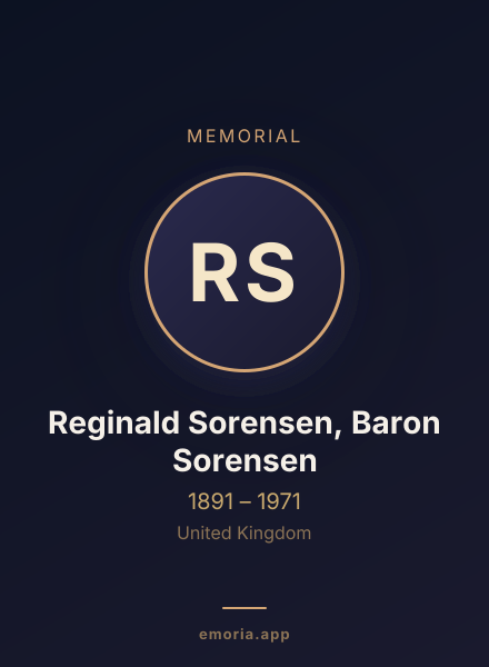 Memorial portrait of Reginald Sorensen, Baron Sorensen