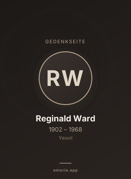 Gedenkportrait von Reginald Ward