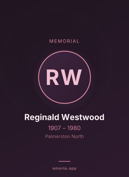 Memorial portrait of Reginald Westwood