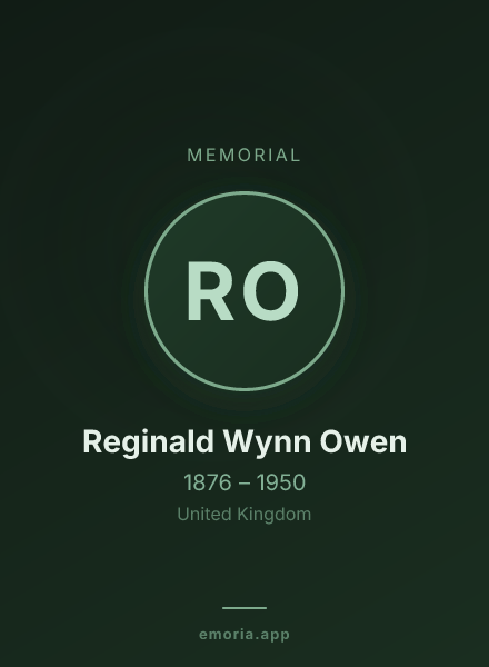 Memorial portrait of Reginald Wynn Owen