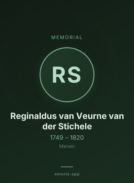 Memorial portrait of Reginaldus van Veurne van der Stichele