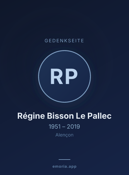 Gedenkportrait von Régine Bisson Le Pallec