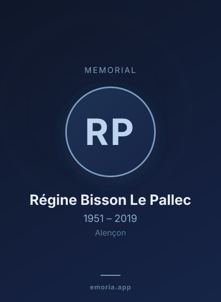 Memorial portrait of Régine Bisson Le Pallec