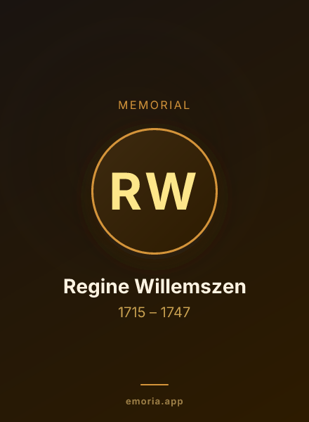 Memorial portrait of Regine Willemszen