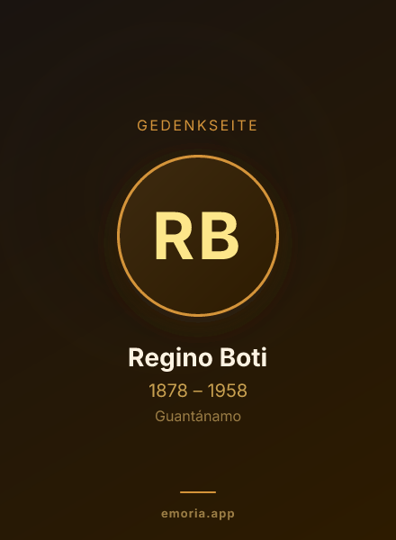 Gedenkportrait von Regino Boti