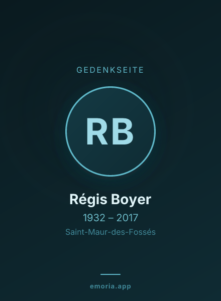 Gedenkportrait von Régis Boyer
