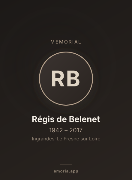 Memorial portrait of Régis de Belenet