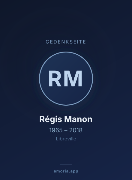 Gedenkportrait von Régis Manon