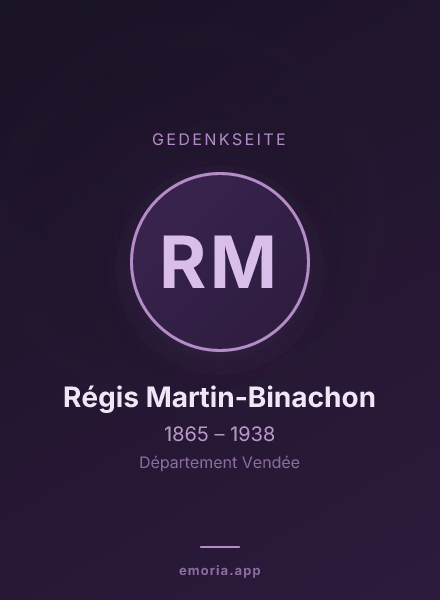Gedenkportrait von Régis Martin-Binachon