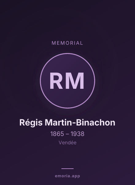 Memorial portrait of Régis Martin-Binachon