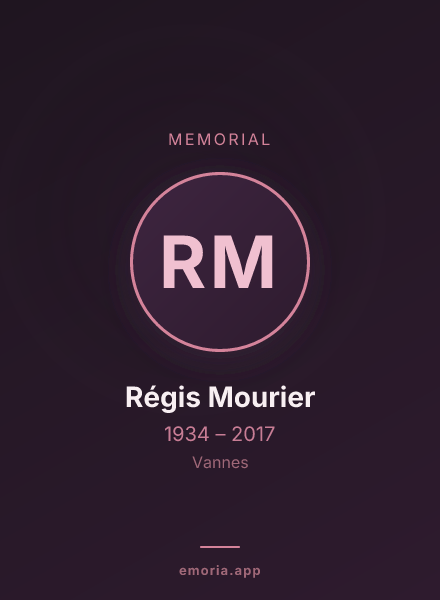 Memorial portrait of Régis Mourier