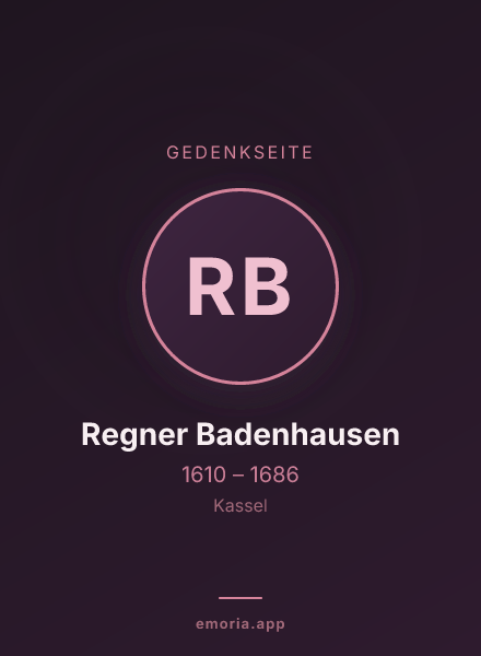 Gedenkportrait von Regner Badenhausen
