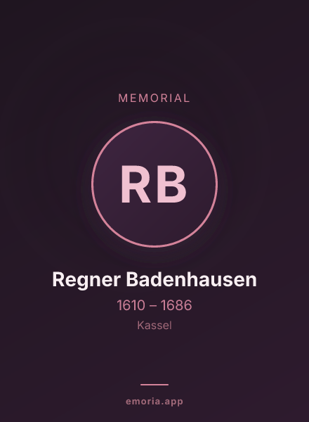 Memorial portrait of Regner Badenhausen