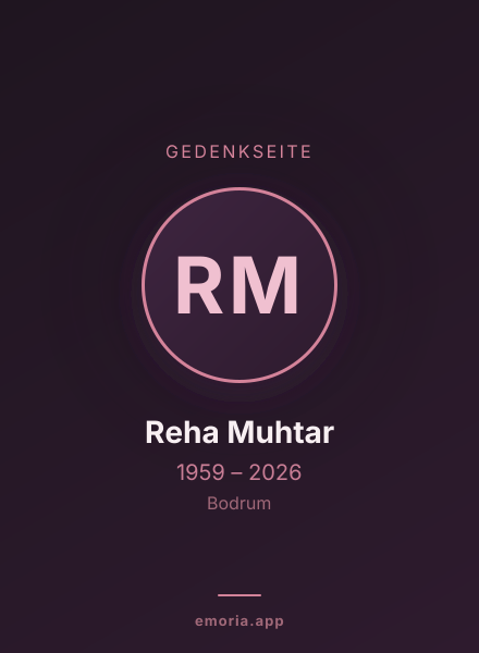 Gedenkportrait von Reha Muhtar