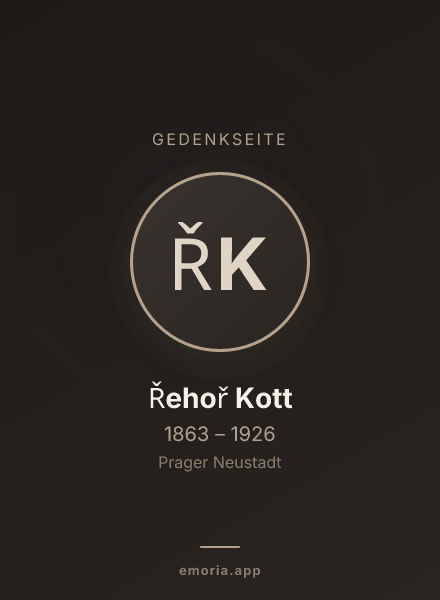 Gedenkportrait von Řehoř Kott