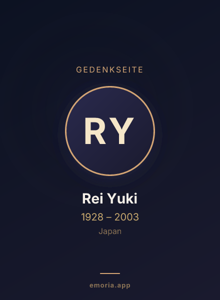 Gedenkportrait von Rei Yuki