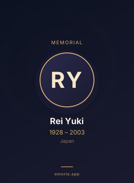 Memorial portrait of Rei Yuki