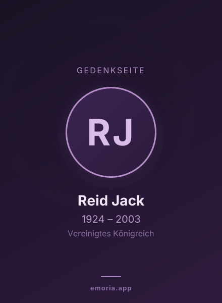 Gedenkportrait von Reid Jack