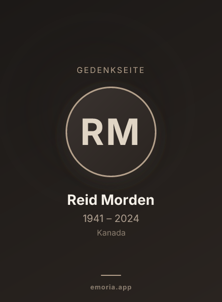 Gedenkportrait von Reid Morden