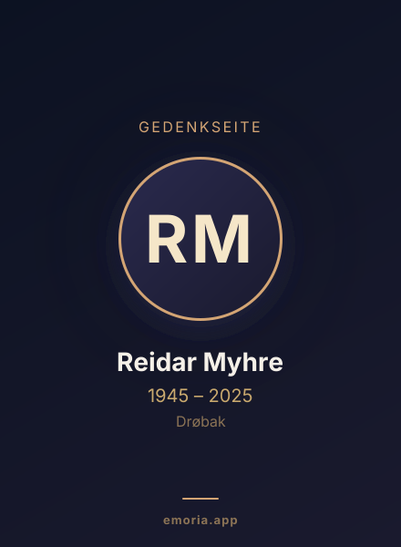 Gedenkportrait von Reidar Myhre