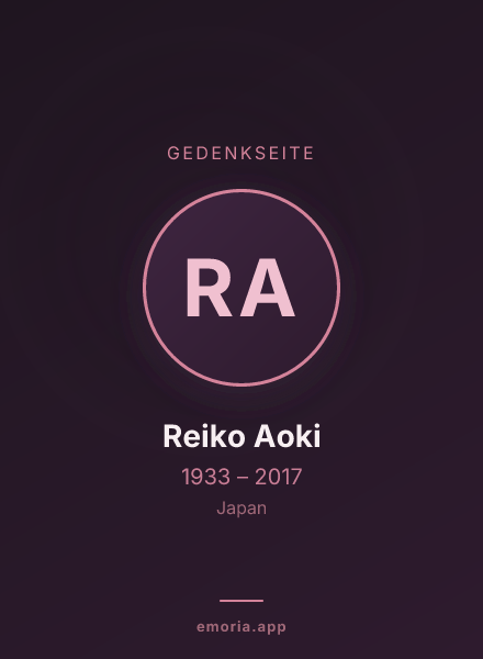 Gedenkportrait von Reiko Aoki