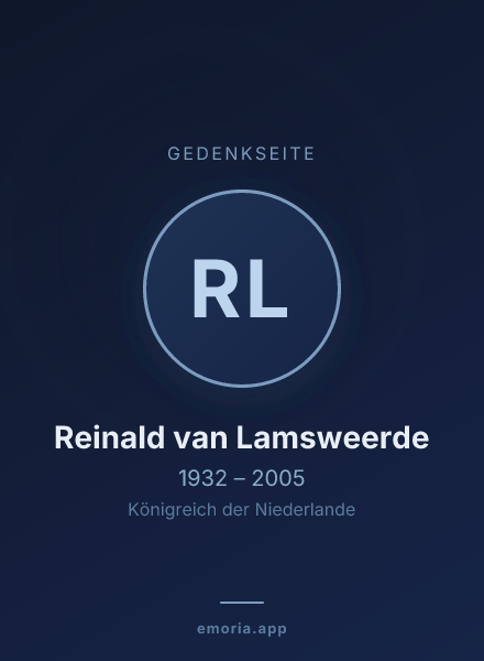 Gedenkportrait von Reinald van Lamsweerde