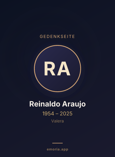 Gedenkportrait von Reinaldo Araujo