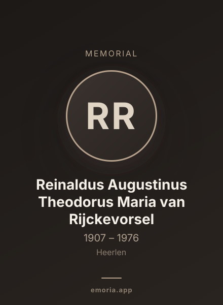 Memorial portrait of Reinaldus Augustinus Theodorus Maria van Rijckevorsel