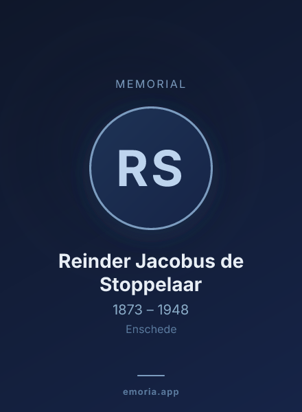 Memorial portrait of Reinder Jacobus de Stoppelaar