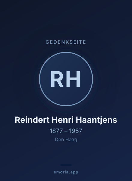 Gedenkportrait von Reindert Henri Haantjens