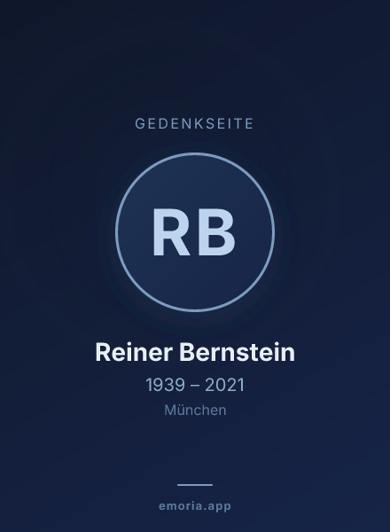 Gedenkportrait von Reiner Bernstein