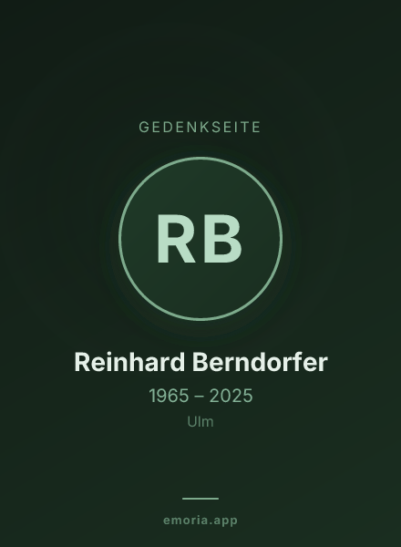 Gedenkportrait von Reinhard Berndorfer