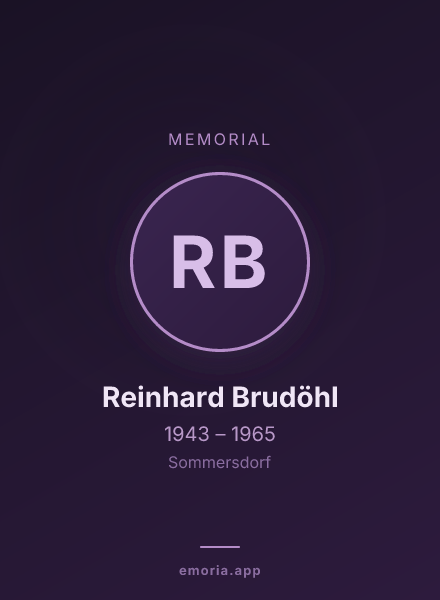 Memorial portrait of Reinhard Brudöhl