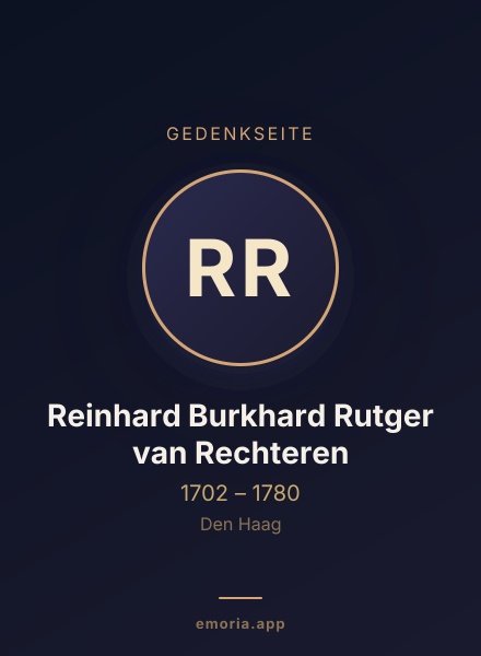 Gedenkportrait von Reinhard Burkhard Rutger van Rechteren