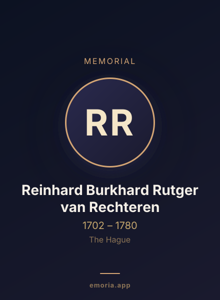 Memorial portrait of Reinhard Burkhard Rutger van Rechteren