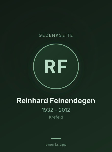 Gedenkportrait von Reinhard Feinendegen
