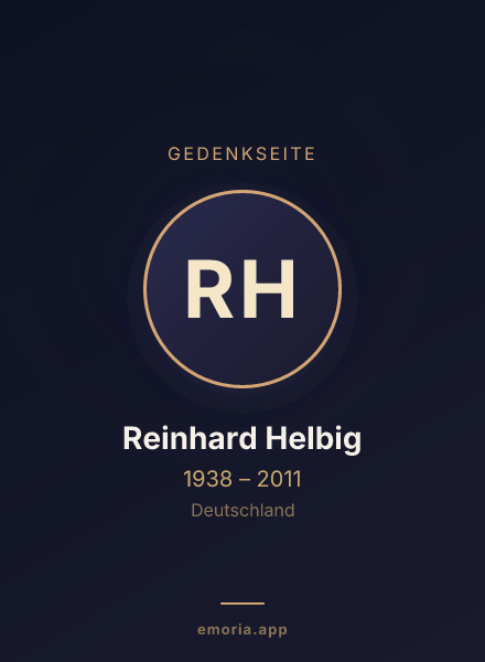 Gedenkportrait von Reinhard Helbig