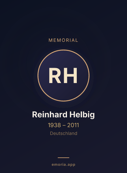 Memorial portrait of Reinhard Helbig