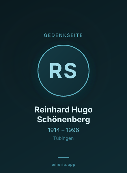 Gedenkportrait von Reinhard Hugo Schönenberg