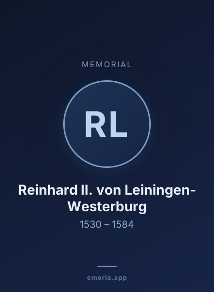 Memorial portrait of Reinhard II. von Leiningen-Westerburg