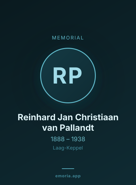 Memorial portrait of Reinhard Jan Christiaan van Pallandt