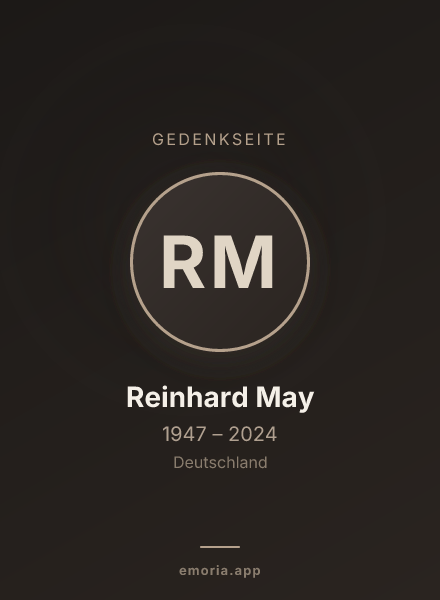 Gedenkportrait von Reinhard May