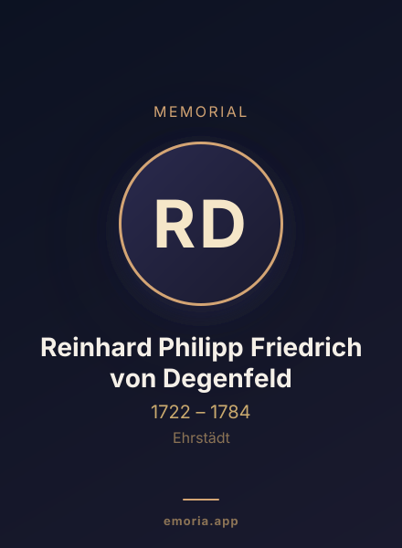 Memorial portrait of Reinhard Philipp Friedrich von Degenfeld