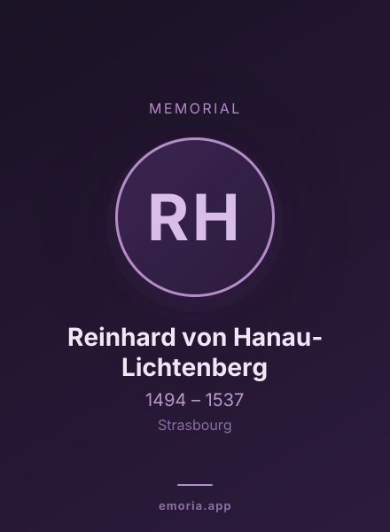 Memorial portrait of Reinhard von Hanau-Lichtenberg